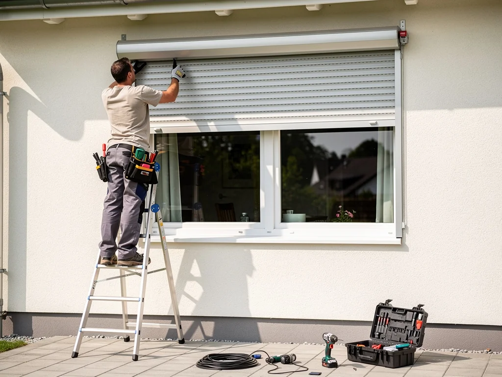 Pose de volets roulants motorisés sur une maison individuelle